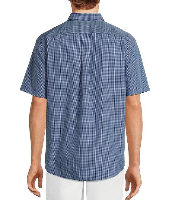 Gold Label Roundtree & Yorke Non-Iron Short Sleeve Gingham Poplin Sport Shirt Product Image