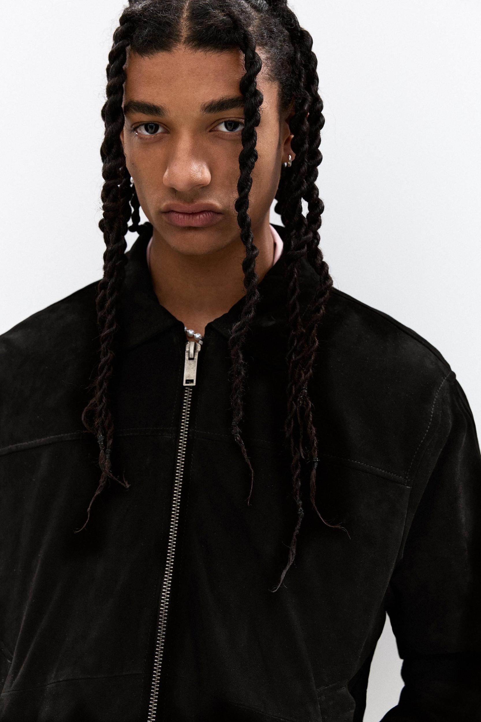 100% suede leather jacket Product Image