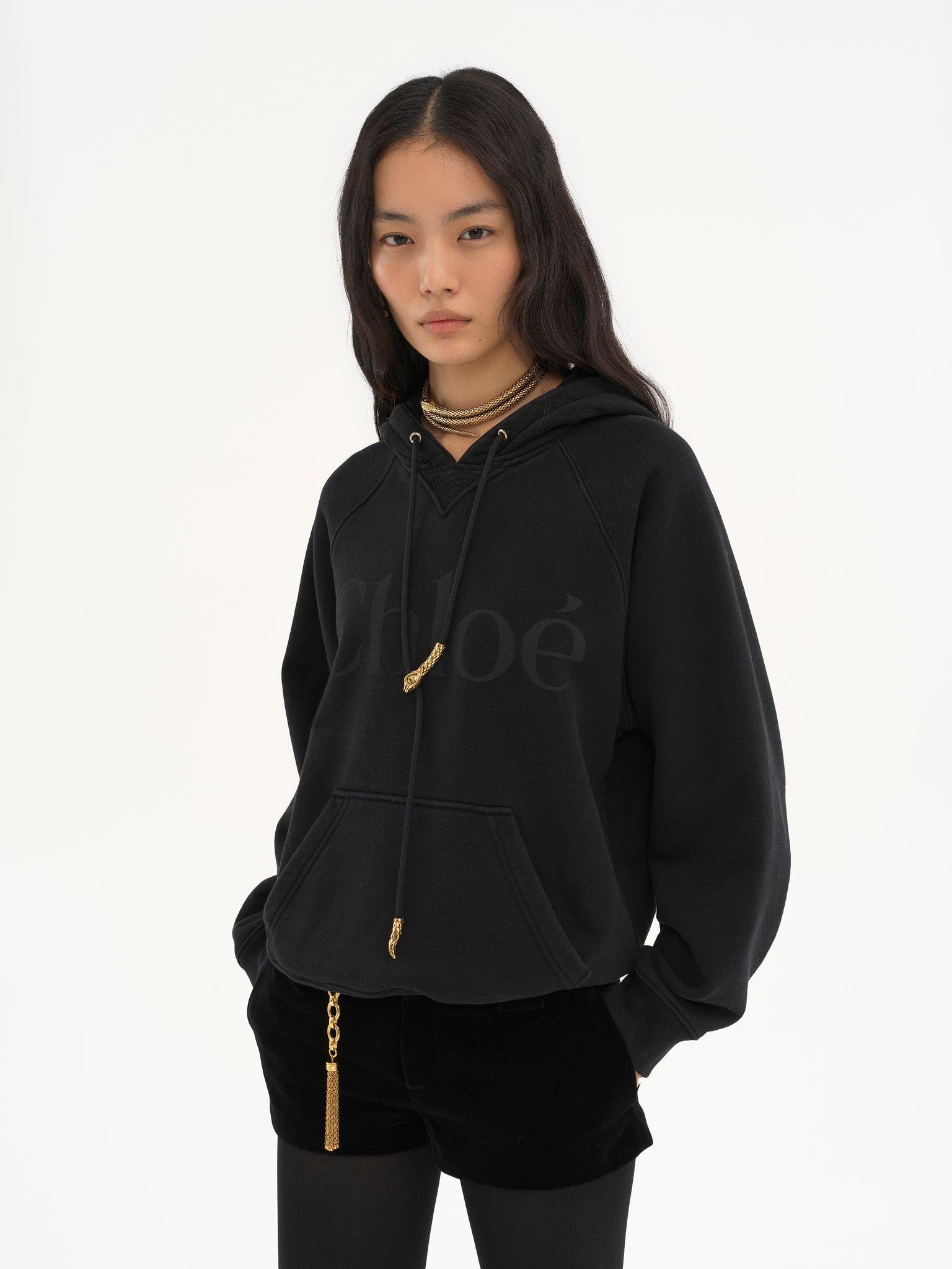 Generous logo hoodie in cotton fleece Product Image