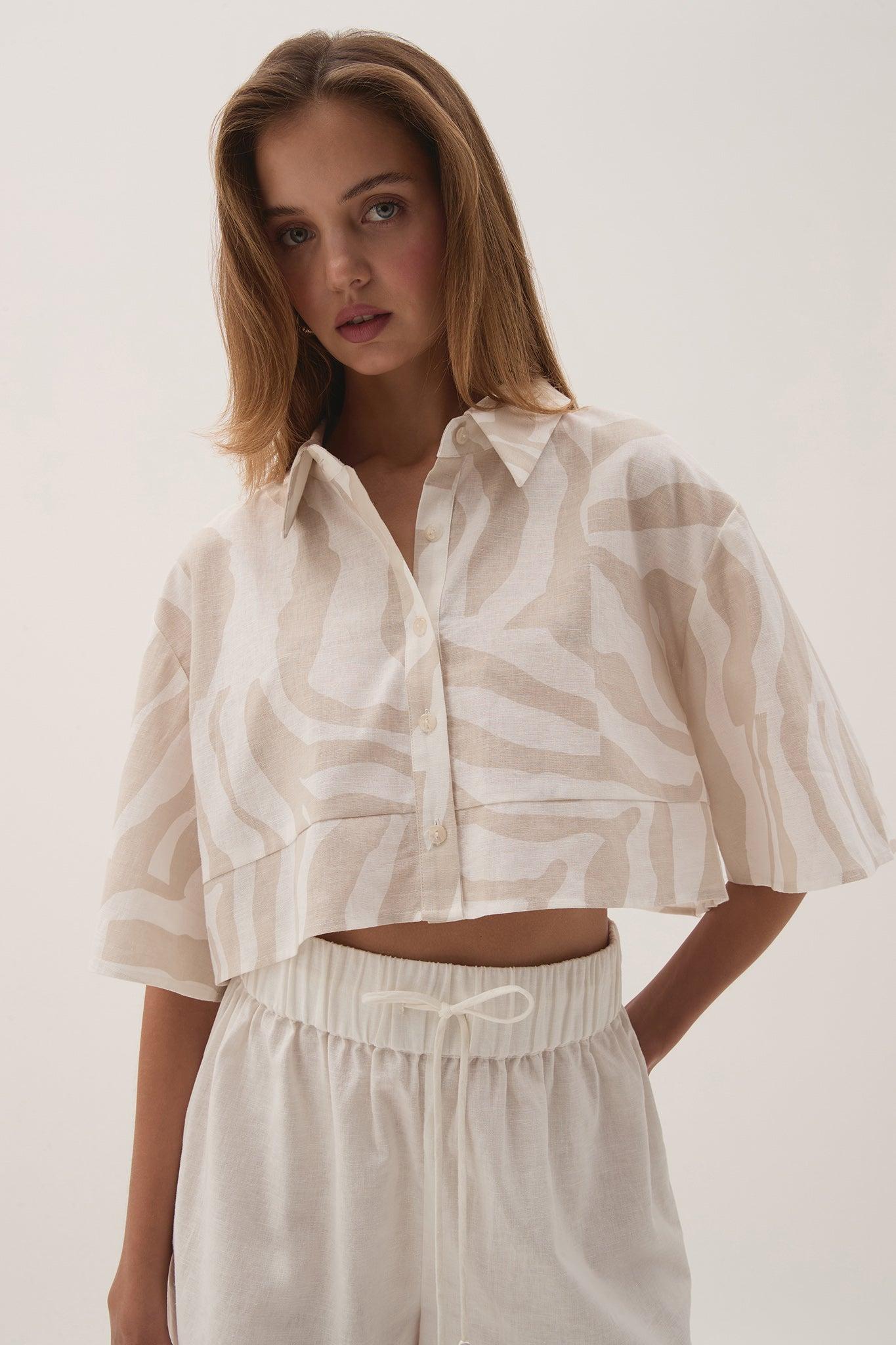 Airlie Cropped Shirt Product Image