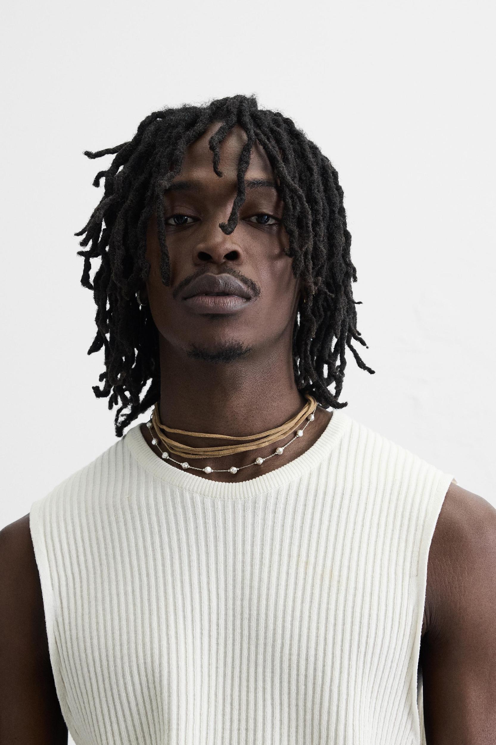 FAUX LEATHER COMBINATION NECKLACE Product Image