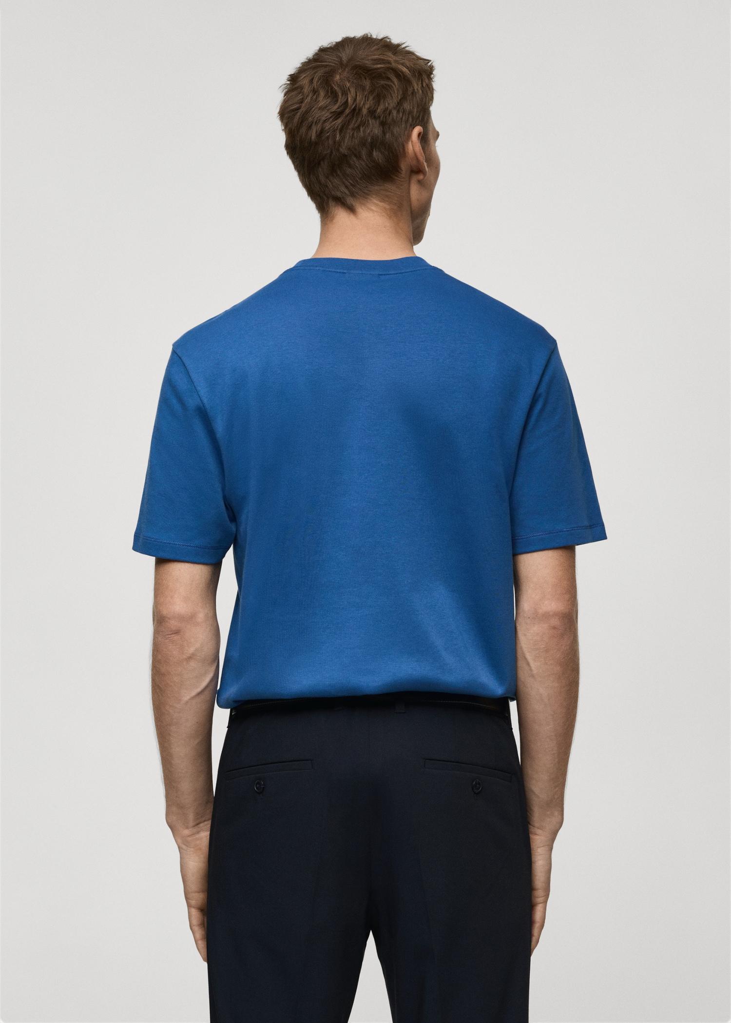 Medium-weight regular-fit t-shirt - Men | MANGO USA Product Image