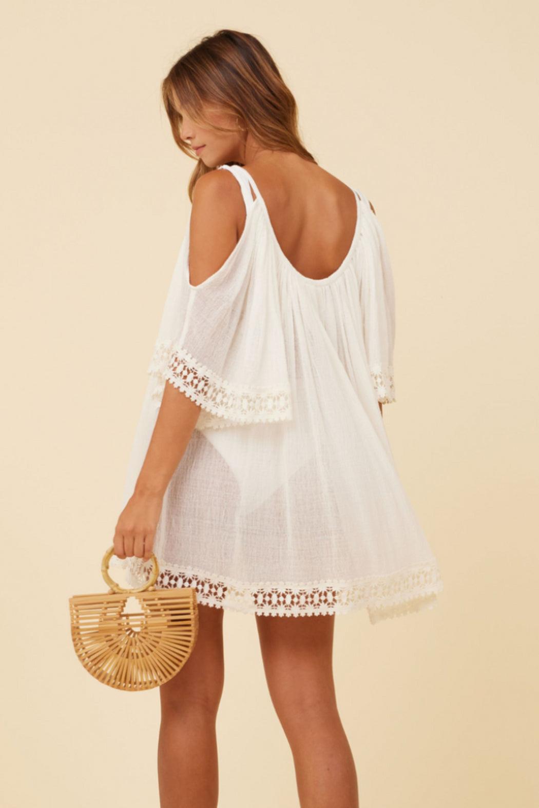 Gauze Crochet Hem Coverup Product Image