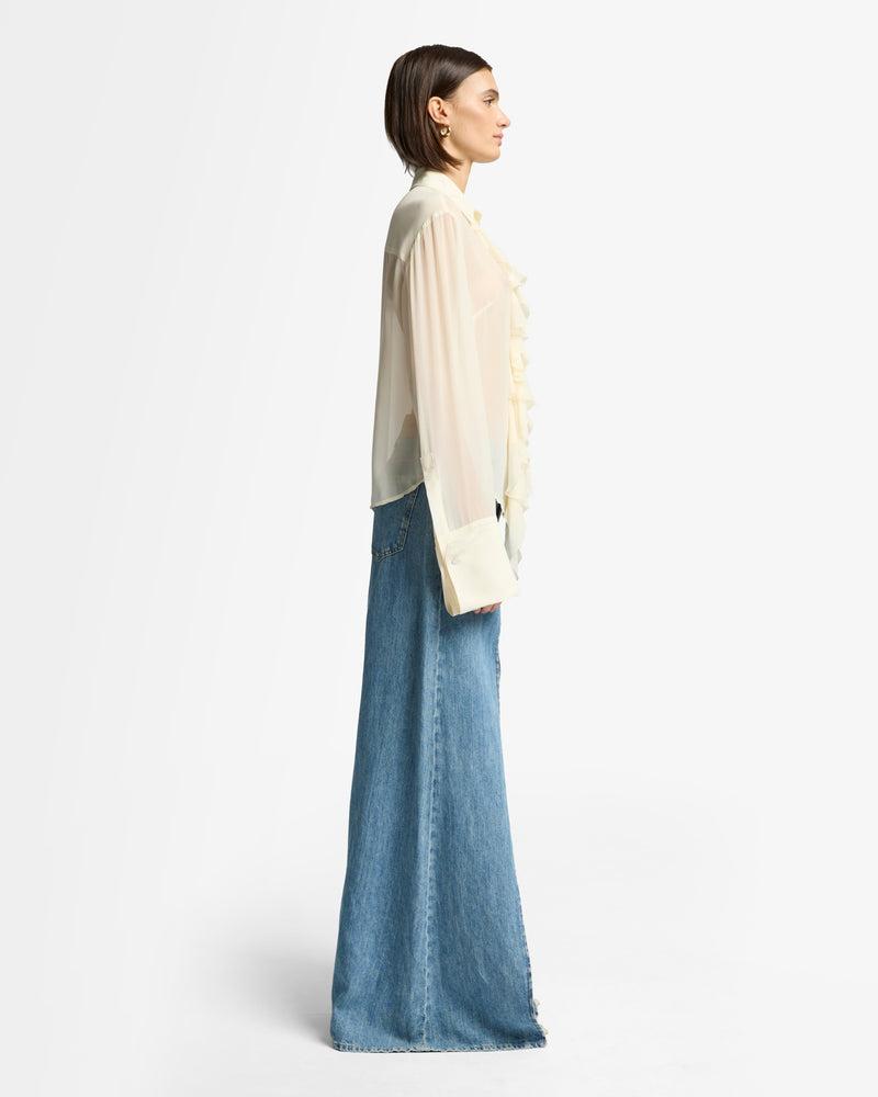 Silk Ruffle Shirt Product Image