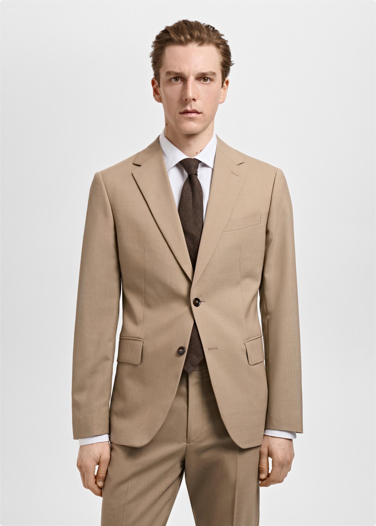 Turin 100% virgin wool suit blazer - Men | MANGO USA Product Image