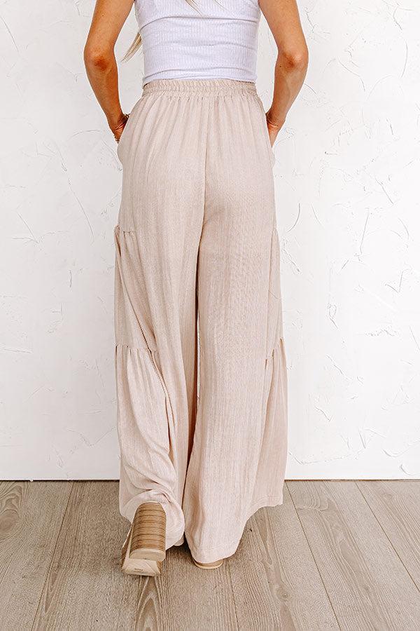 The Margie High Waist Pants In Taupe Product Image