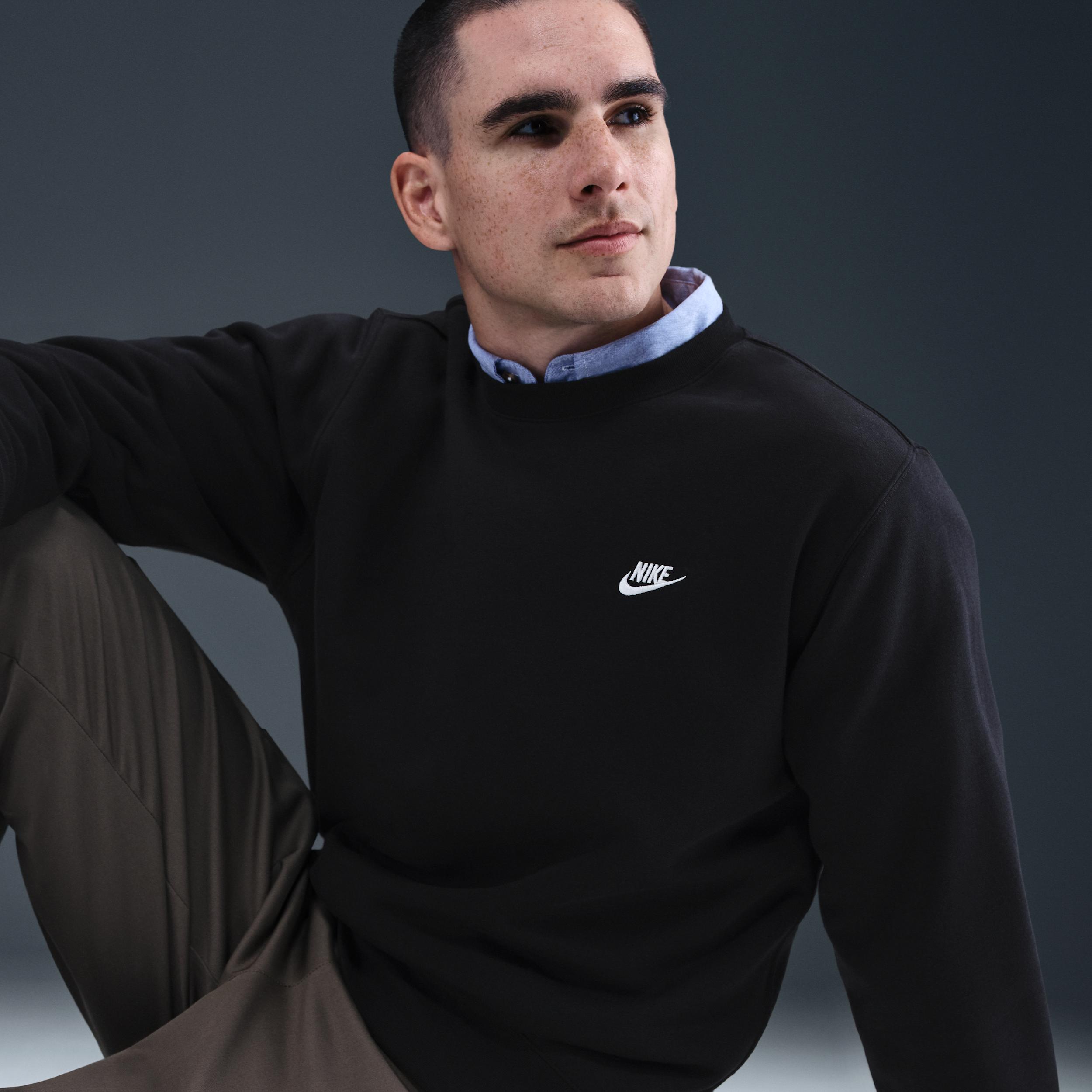 Nike Mens Club Fleece Crew | FN3886-010 Product Image