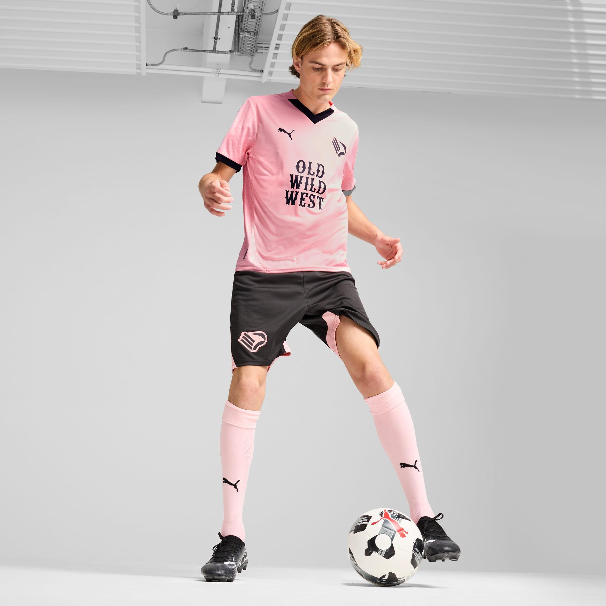 PUMA Palermo F.C. 24/25 Home Replica Men's Soccer Jersey in Team Light Pink/Black Product Image