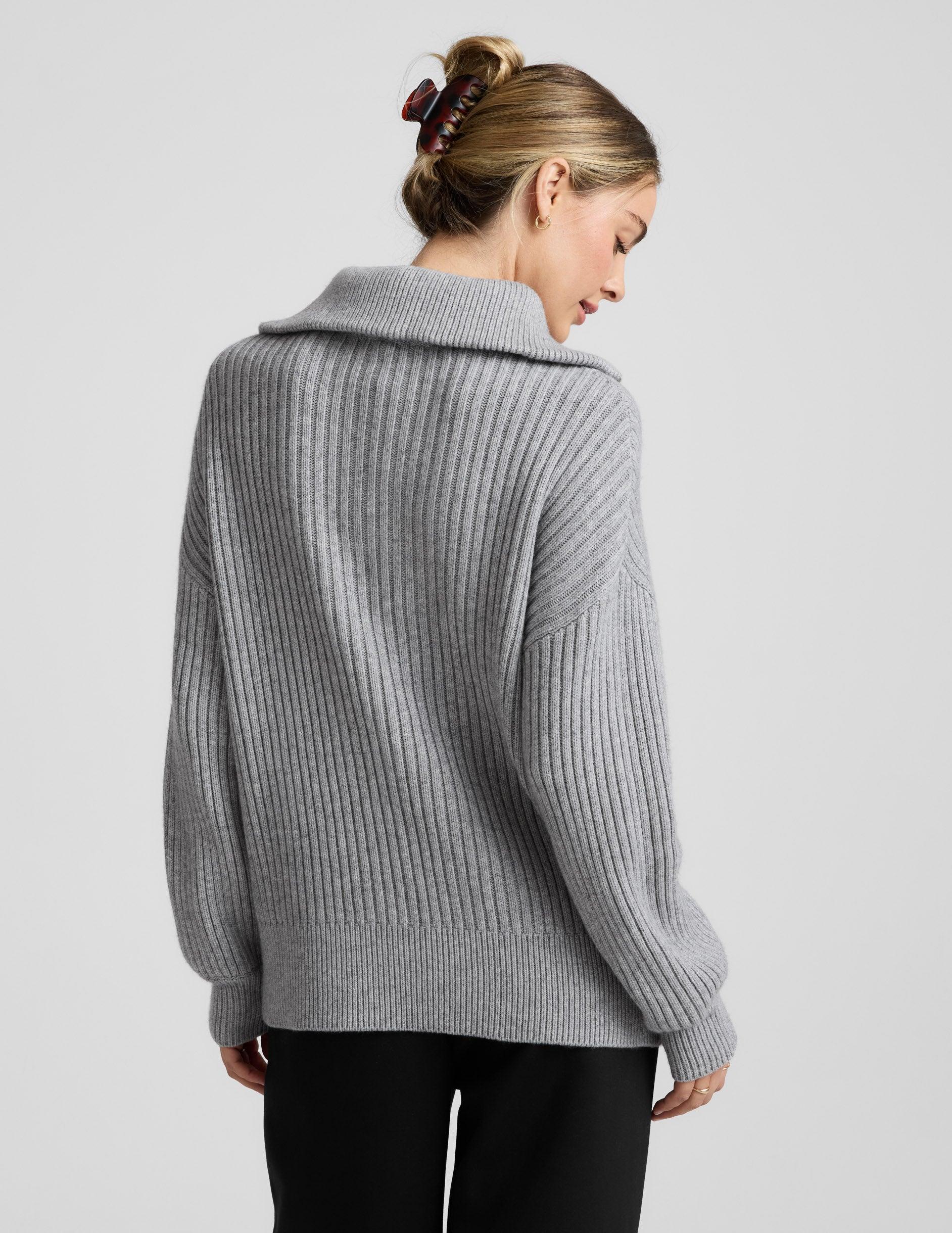 Wool Blend Collared Pullover Product Image