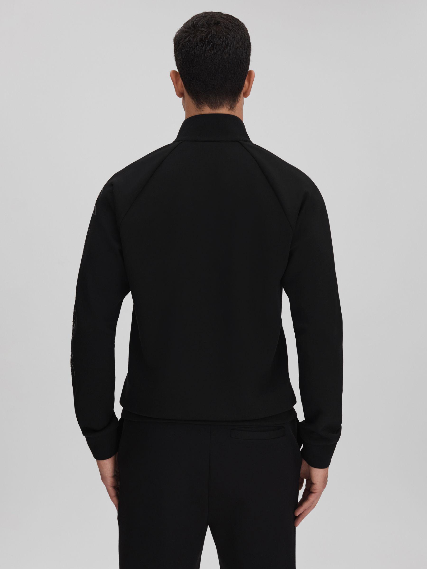 Interlock Jersey Half-Zip Funnel Neck Sweatshirt in Black Product Image