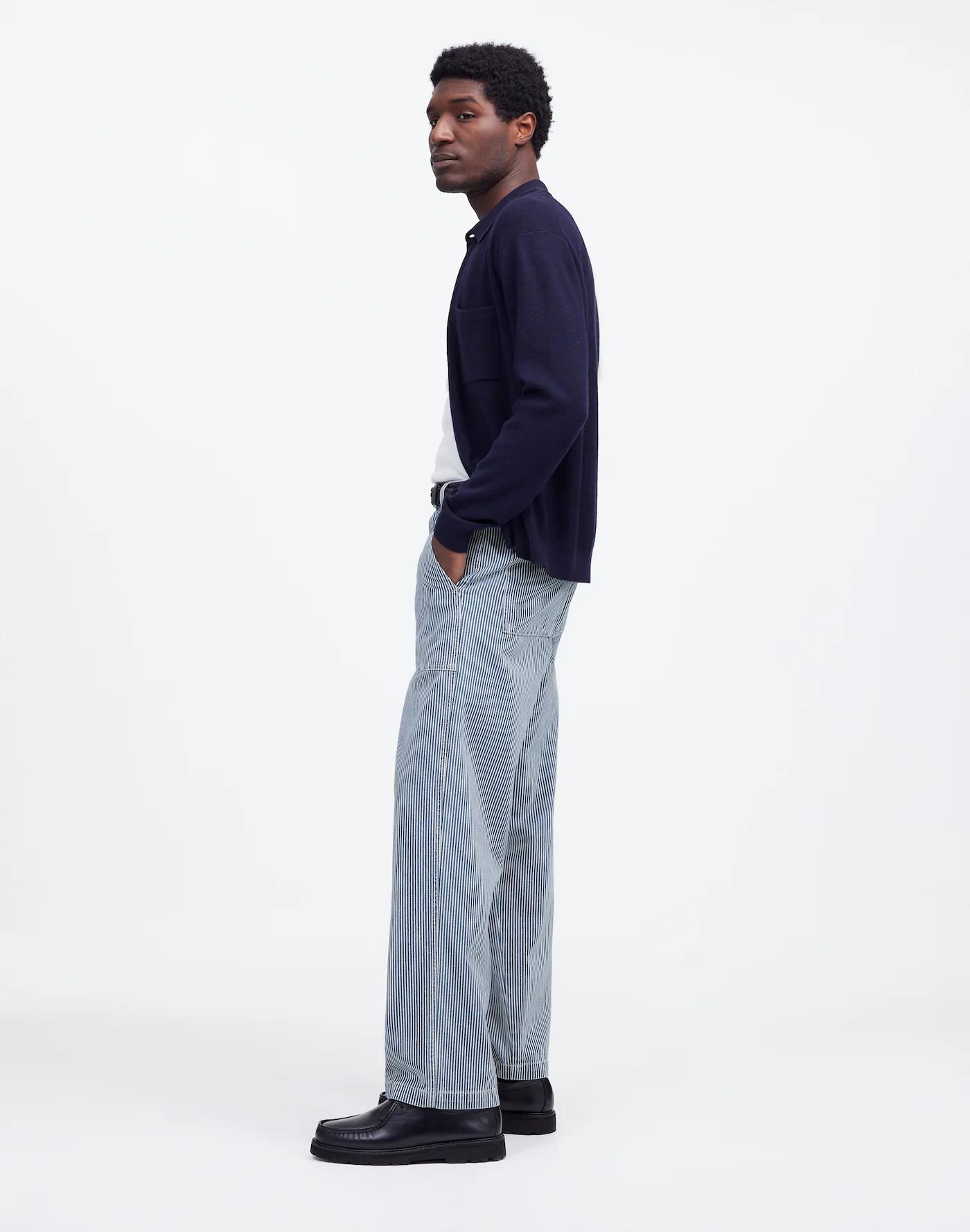 Baggy Surplus Pants in Indigo Engineer Stripe Product Image