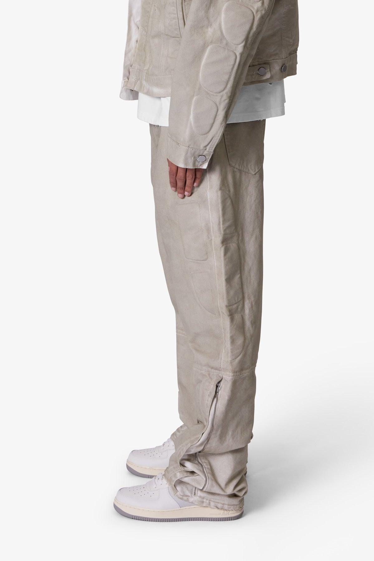 Ultra Baggy Moto Denim - Off White Product Image