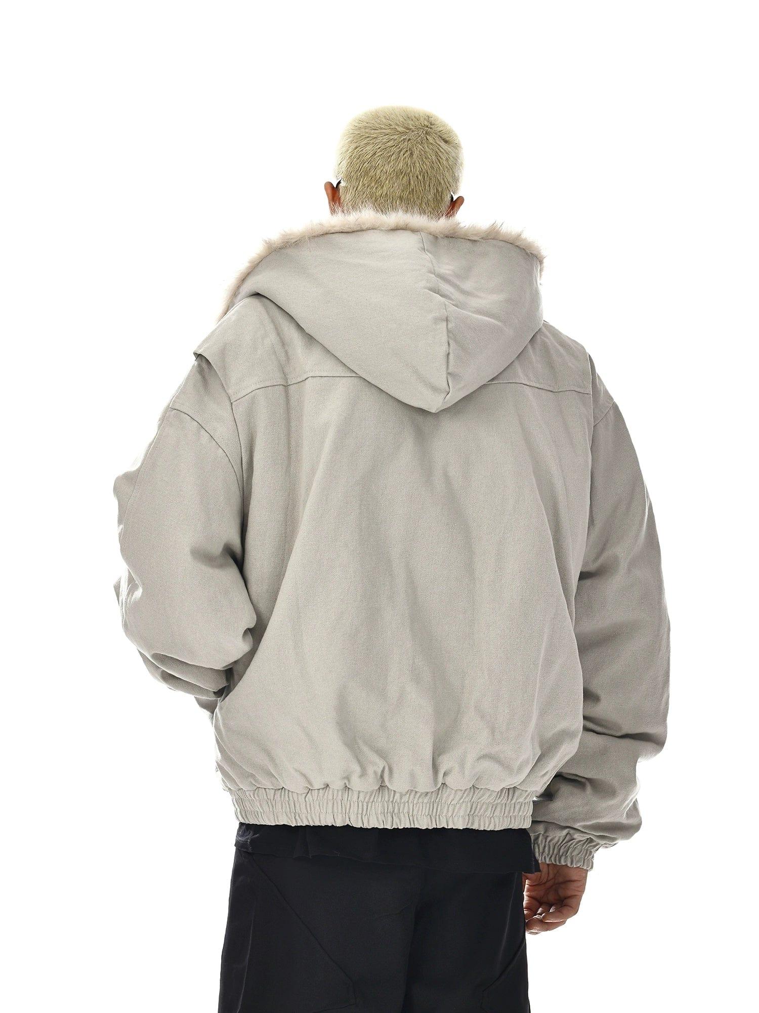 RT No. 12057 BLACK HOODED FUR WORKWEAR JK Product Image