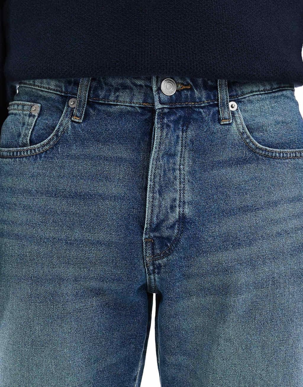 ONLY & SONS Edge straight fit jeans in dark washed blue Product Image