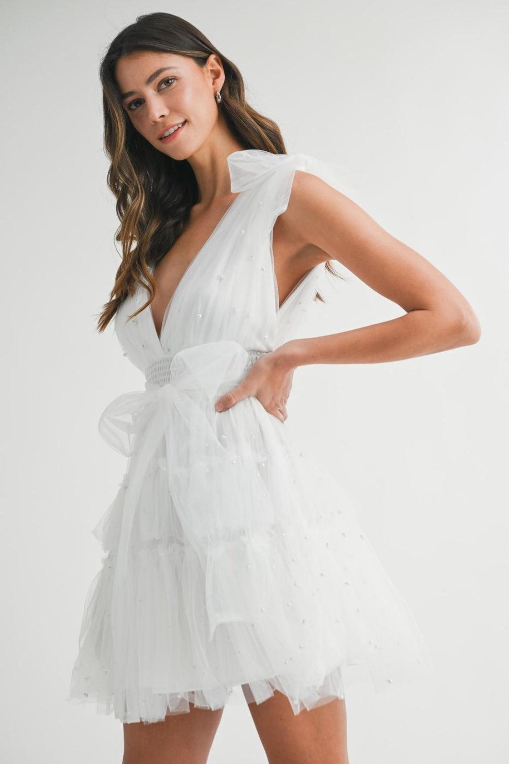 Pearl Mesh Dress Product Image