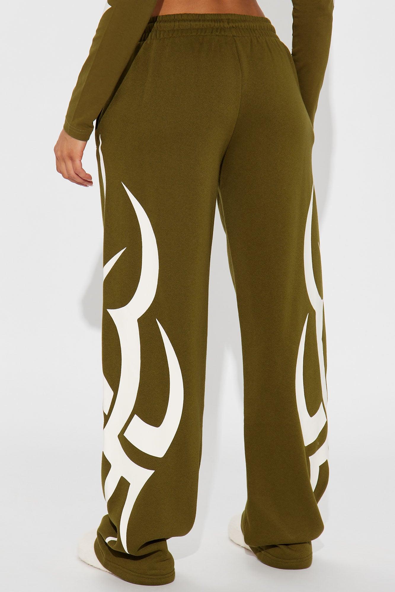 Von Dutch Trendy Wide Leg Pant - Olive Product Image