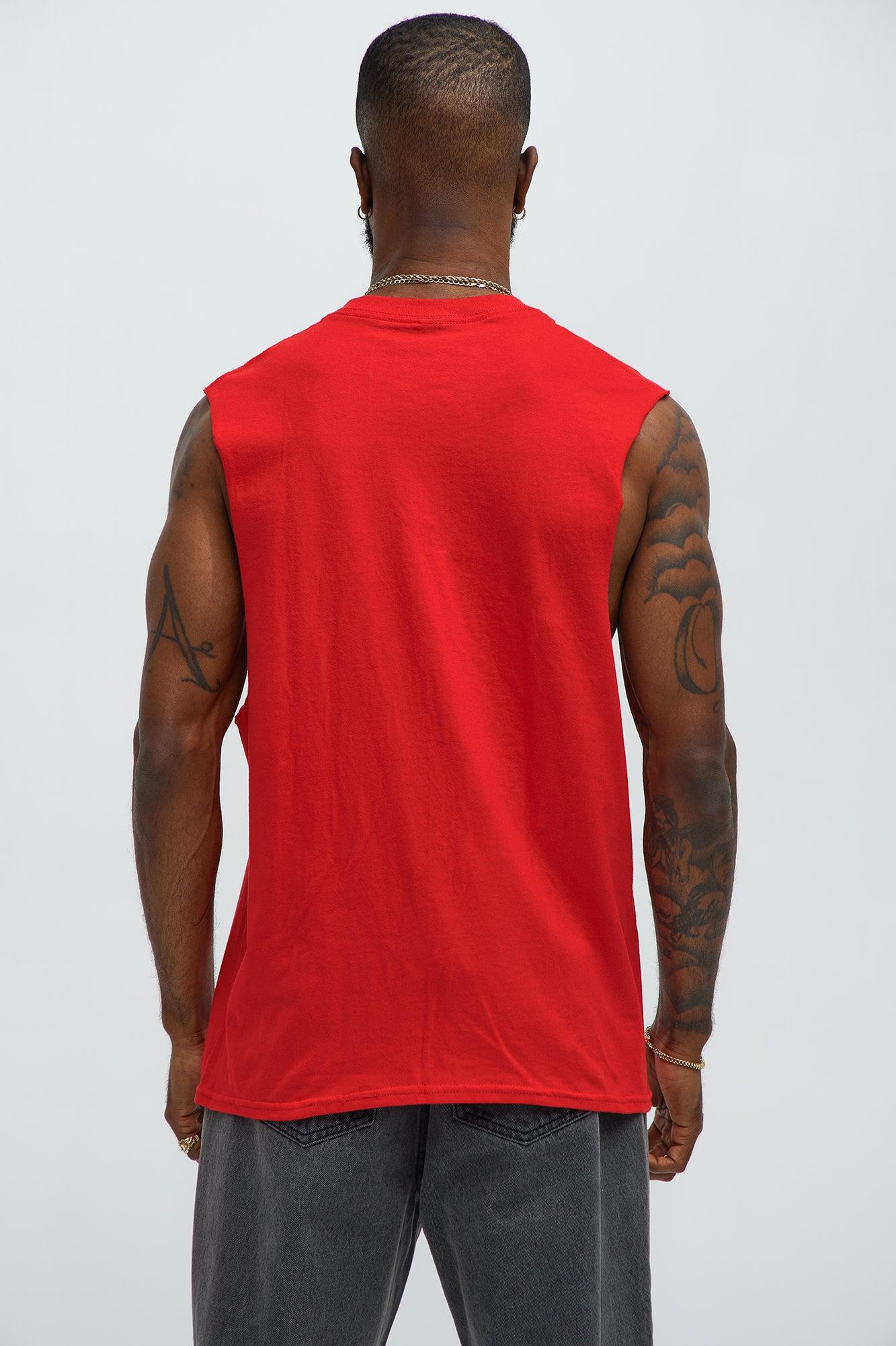 Born To Win Muscle Tee - Red Product Image
