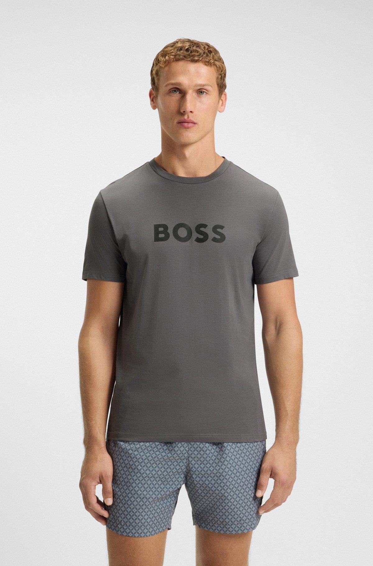 Slub-cotton T-shirt with logo detail Product Image