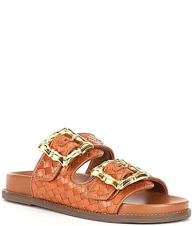 Schutz Womens Enola Slip On Buckled Slide Sandals Product Image