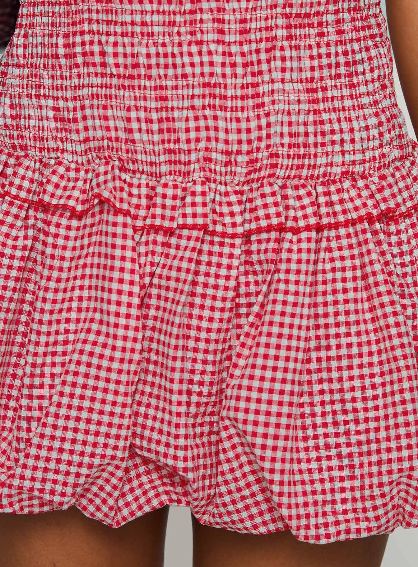 Radiostar Shirred Mini Dress Red Product Image