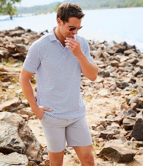 Caribbean Big & Tall Toucan Print Performance Stretch Short Sleeve Polo Shirt Product Image