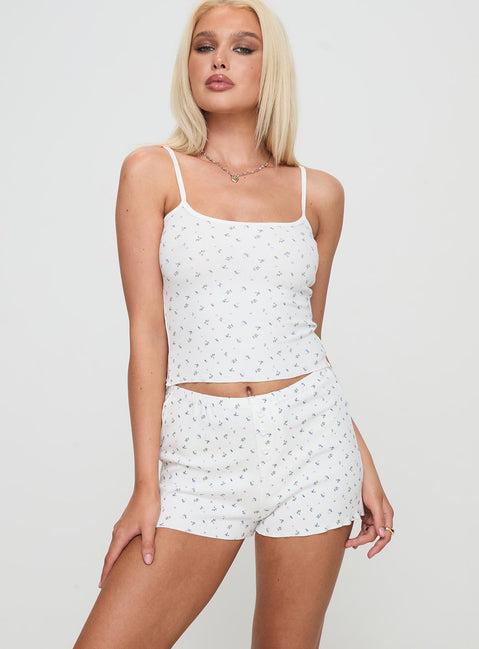 Take On Me Rib Short Floral Product Image