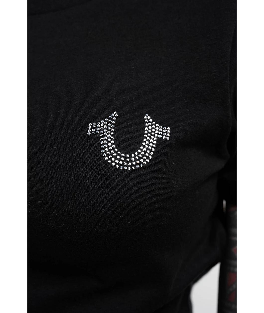 True Religion Crystal Logo Black T-Shirt Product Image