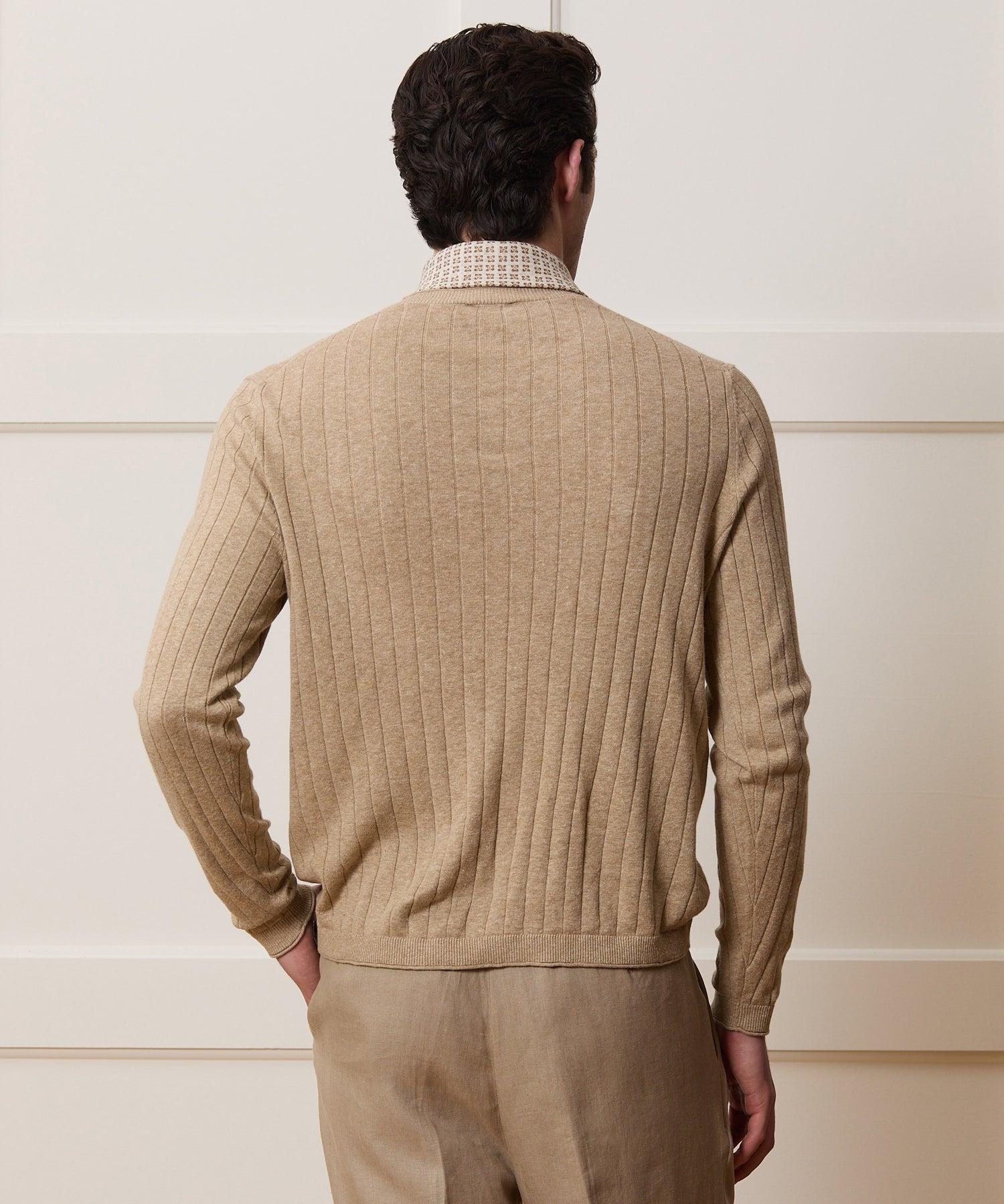 Lightweight Linen-Cotton Crewneck Sweater Product Image