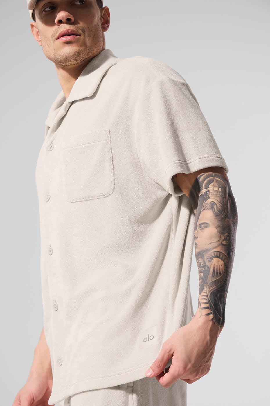 Coastal Terry Button Up - Bone Product Image