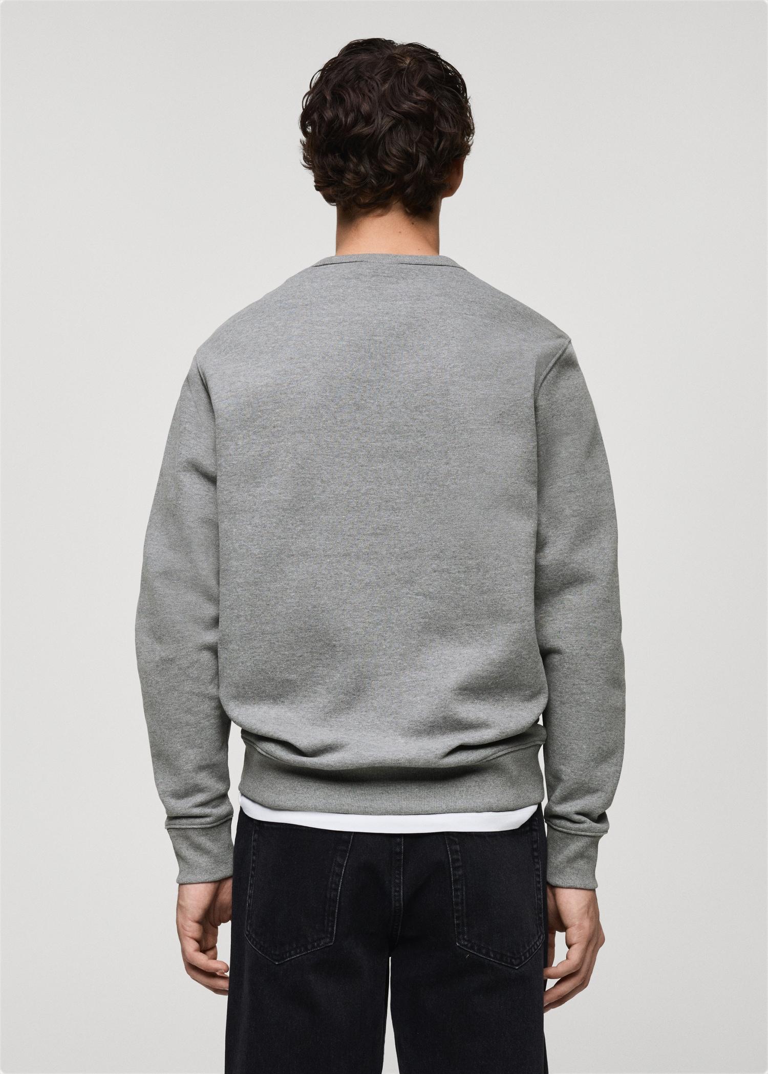 Regular-fit cotton sweatshirt - Men | MANGO USA Product Image