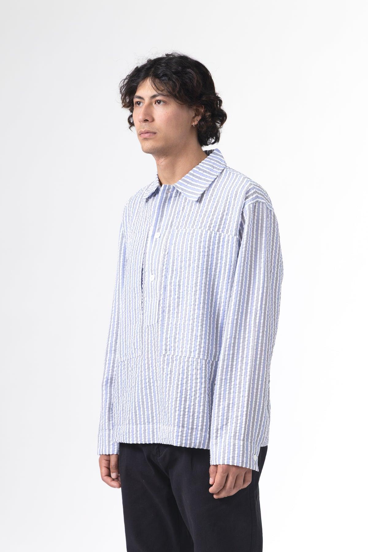 Blacksmith - Striped Military Popover - Blue Product Image