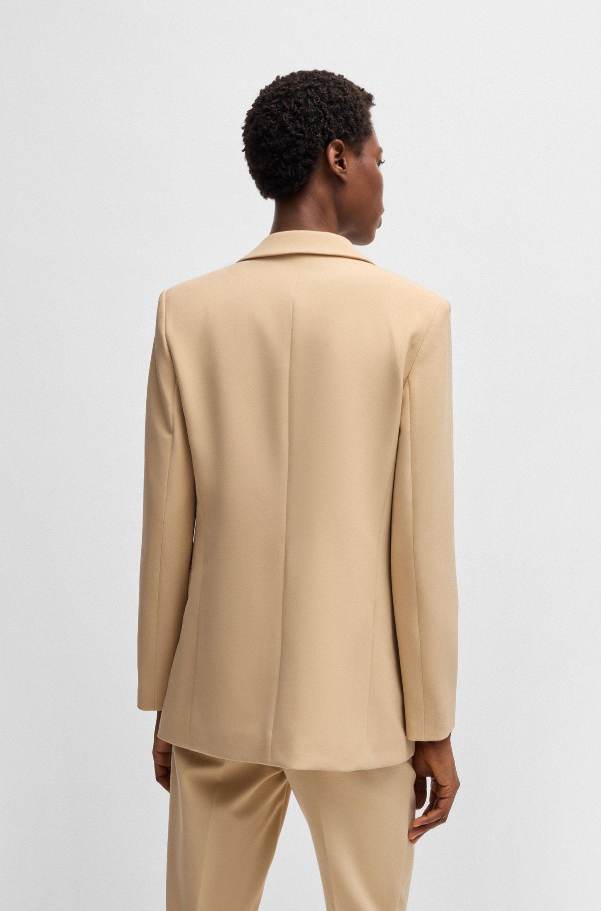 BOSS - Fitted blazer in stretch fabric - Light Beige Product Image