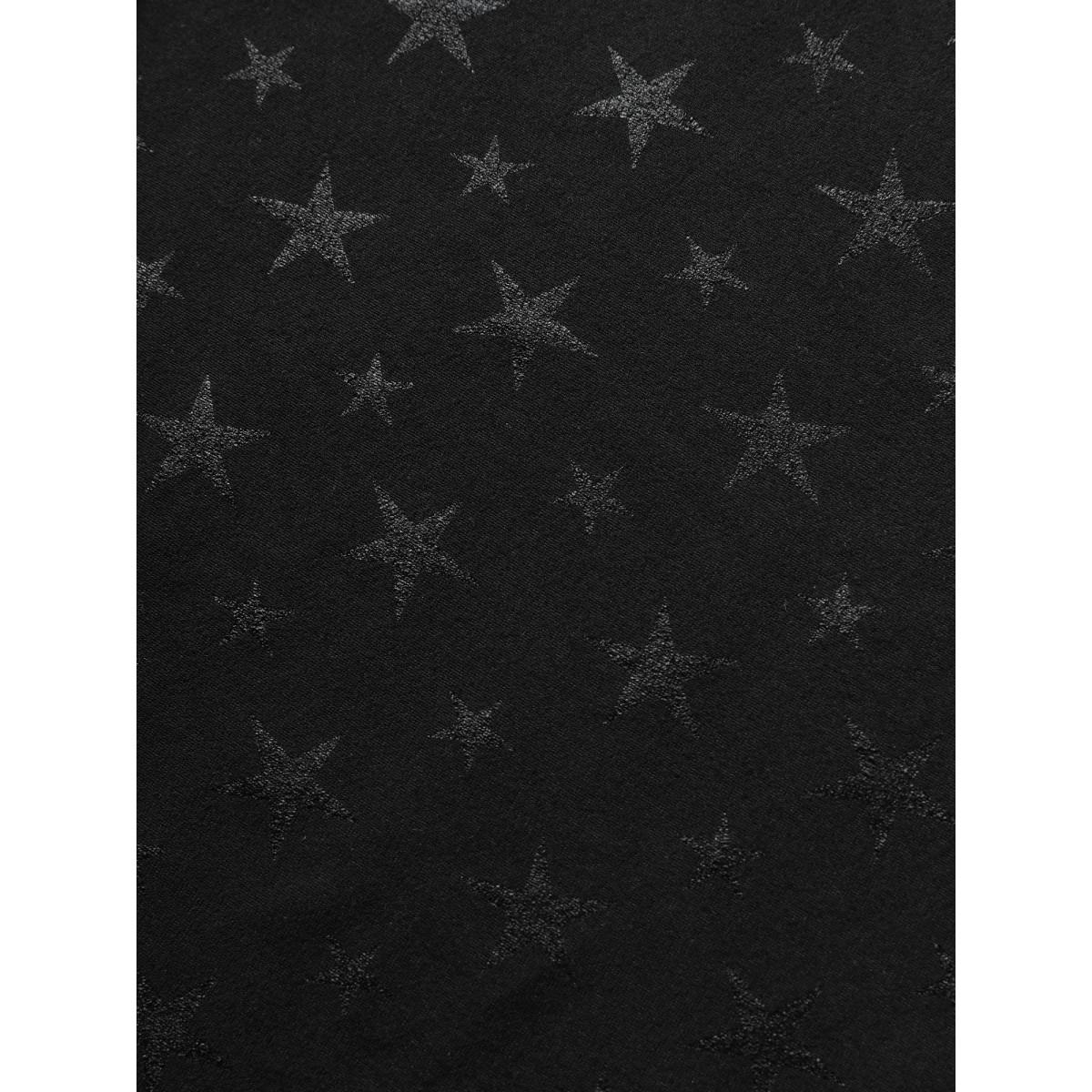 Plus Size Star Glitter High Stretch Split Hem Leggings Women Black Casual High stretch Skinny Mid Rise Everyday Leggings BloomChic 22-24/3X Product Image