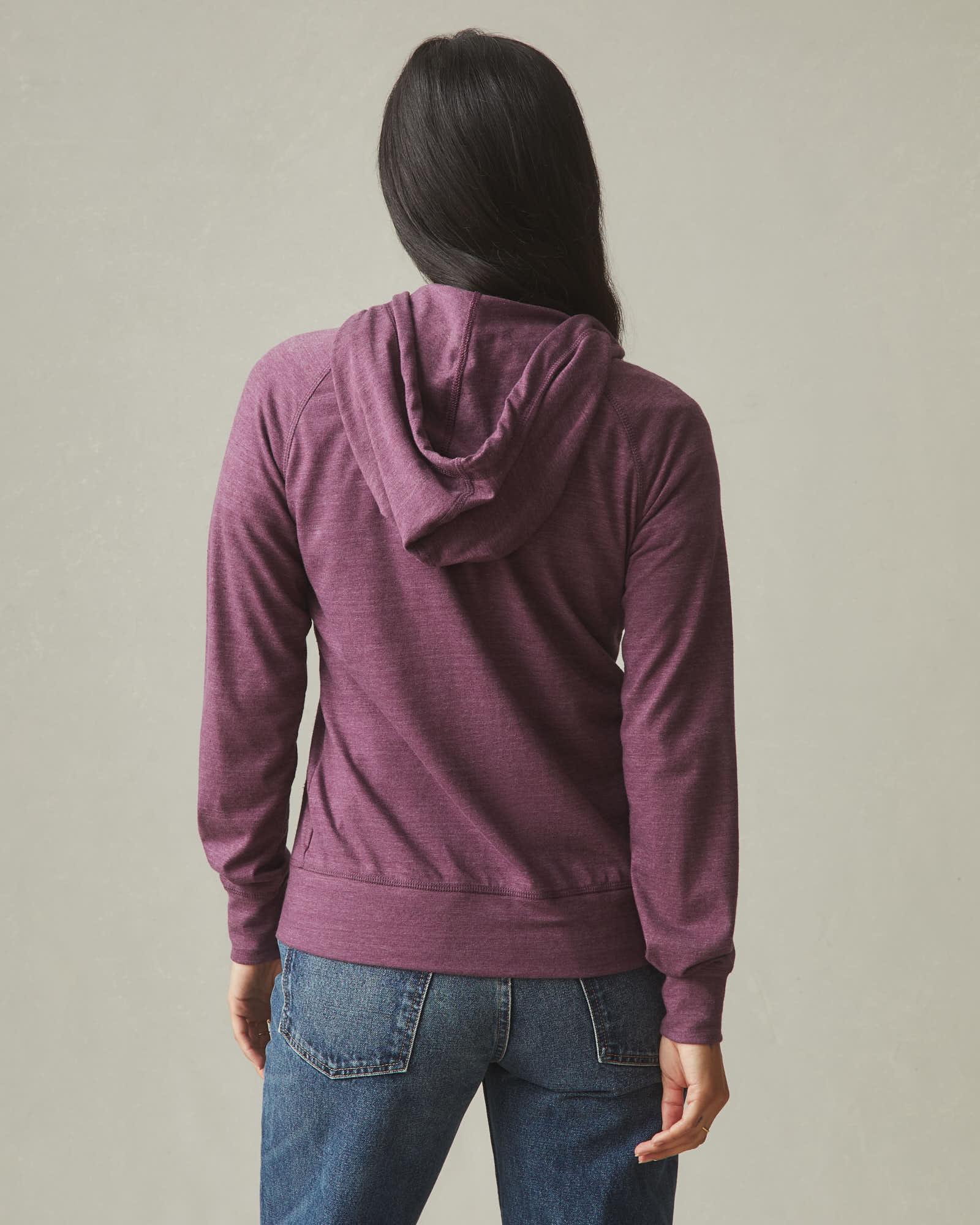 Men's Lightweight Full Zip - Grape Wine Heather Product Image