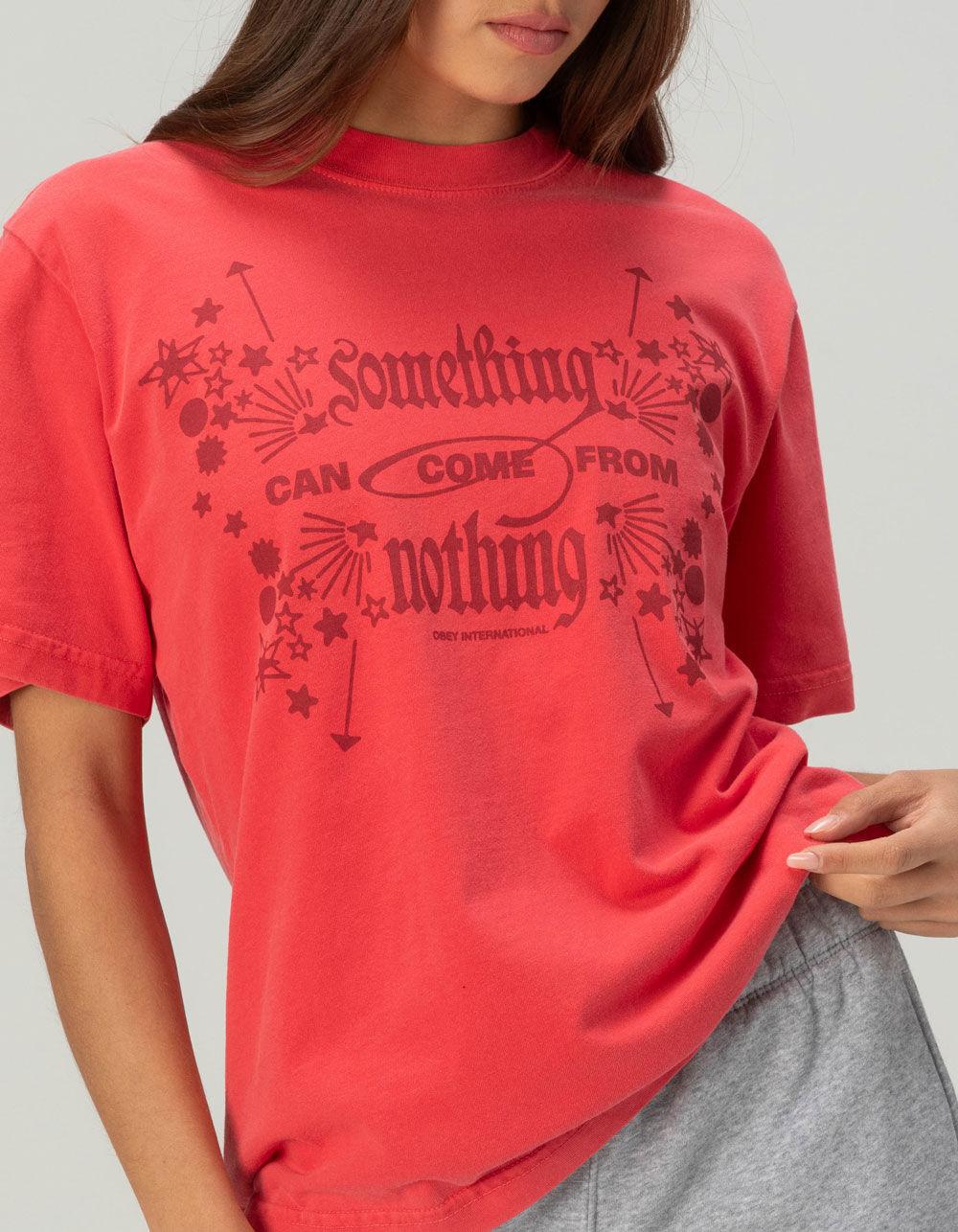 OBEY Something From Nothing Womens Tee - RED Product Image