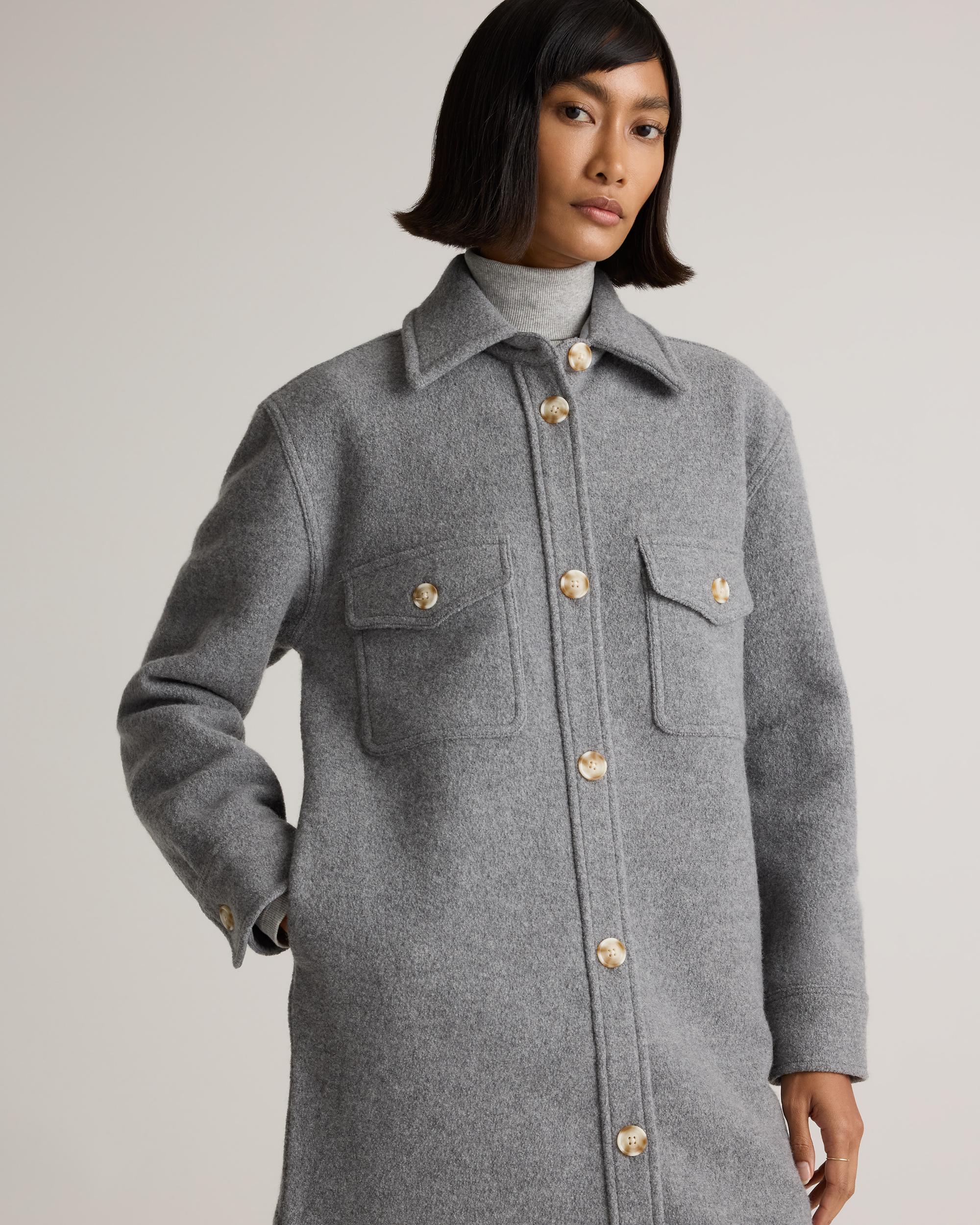 Quince | Women's 100% Merino Wool Long Shirt Jacket Product Image