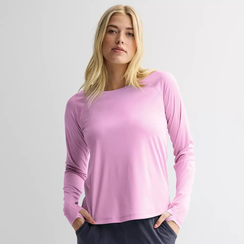 Women's Tek Gear® Dry Tek Long Sleeve Tee, Size: Medium, Solomon Product Image