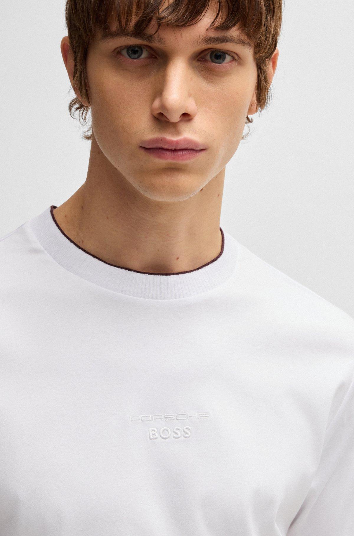 Porsche x BOSS mercerized-cotton T-shirt with special branding Product Image