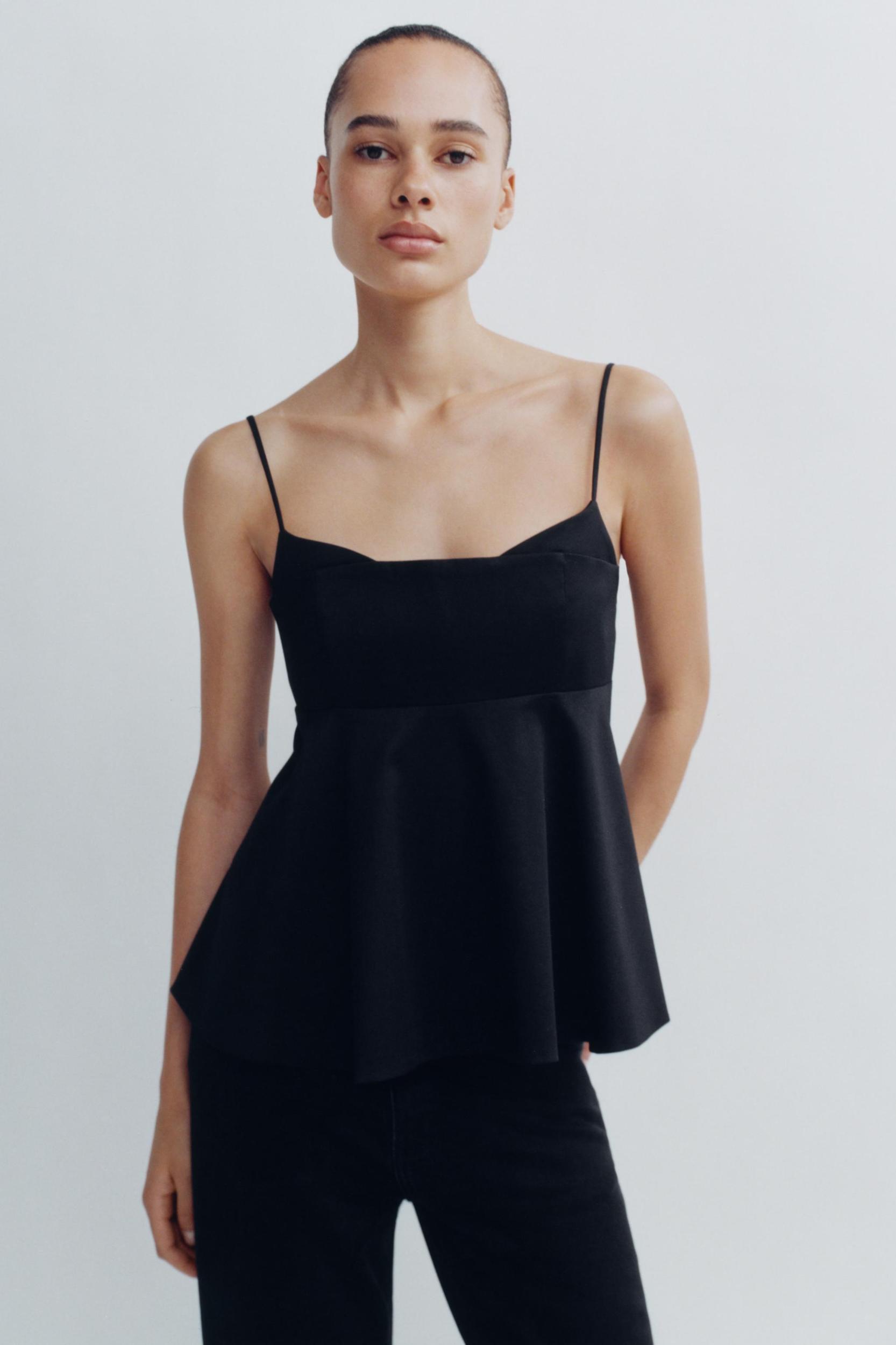 STRAPPY PEPLUM EFFECT TOP Product Image