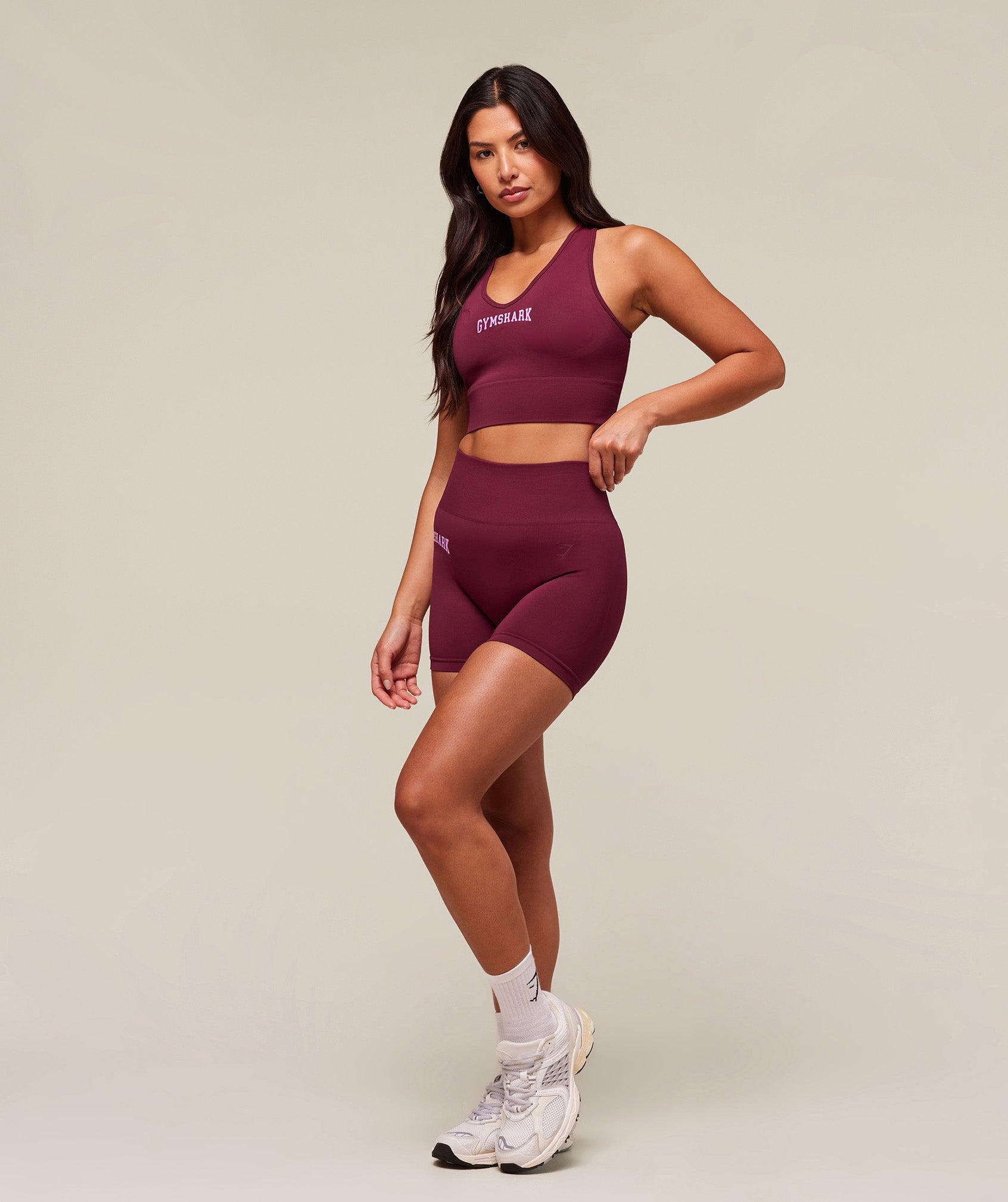 Gymshark Everyday Seamless Graphic Crop Tank - Strong Pink Female Product Image
