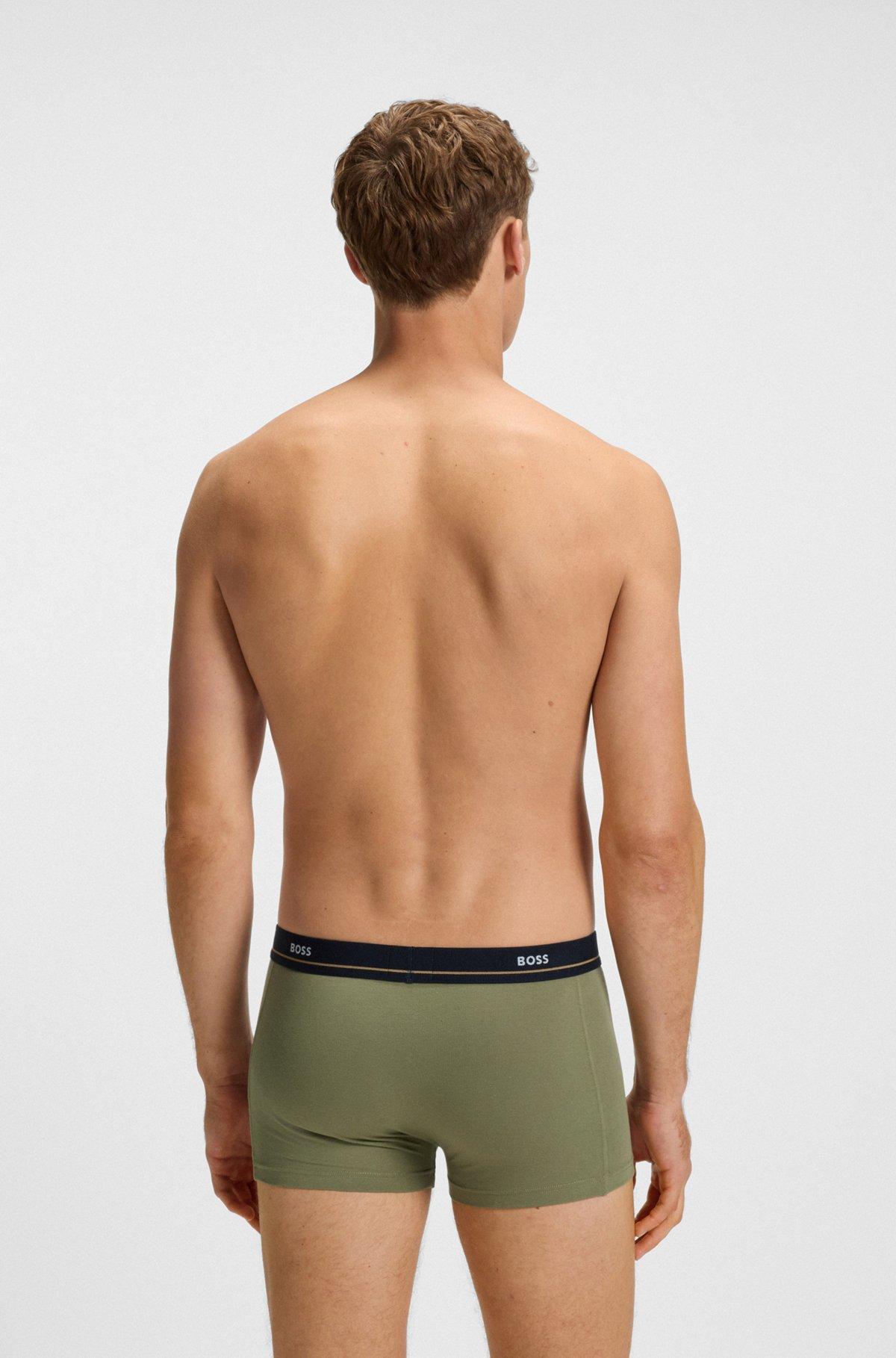 Five-pack of logo-waistband trunks in stretch cotton Product Image
