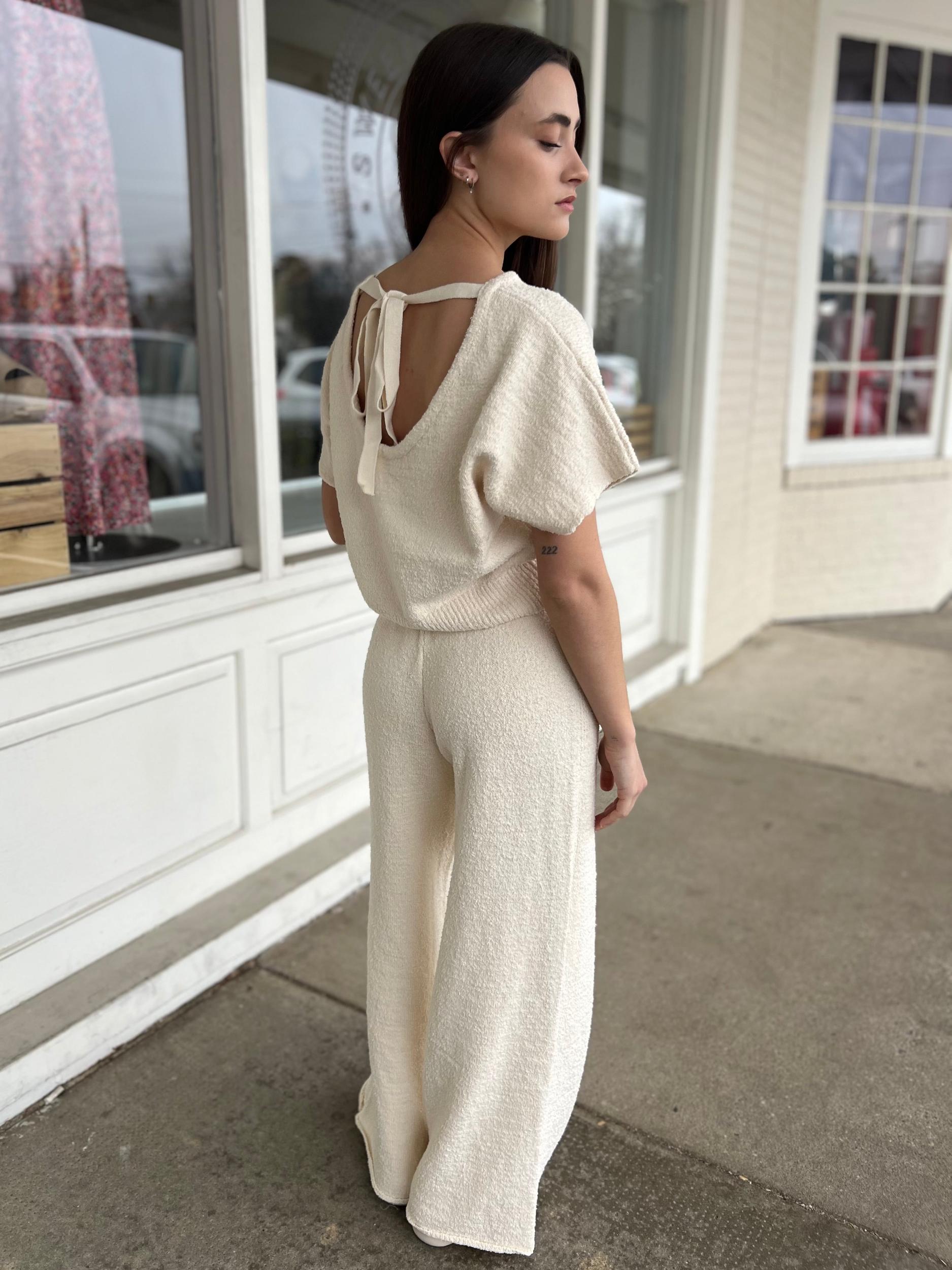 Morgan Wide Leg Knit Pants Product Image