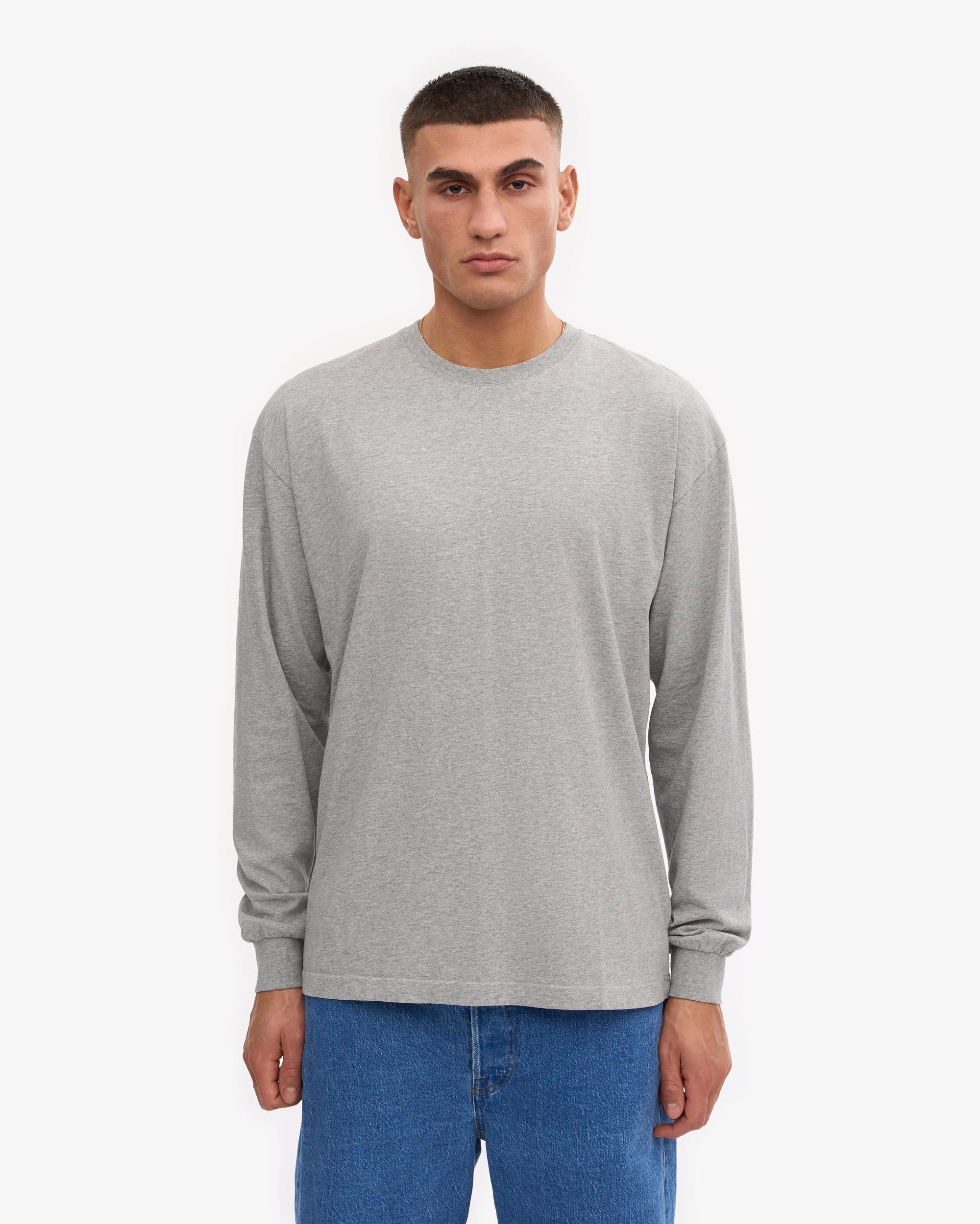 Oversized Organic LS T-Shirt - Heather Grey Product Image