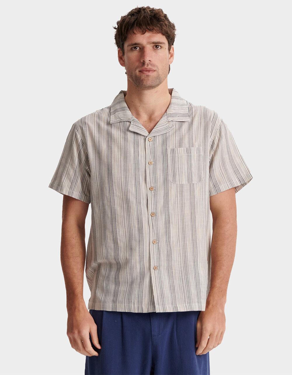 THE CRITICAL SLIDE SOCIETY Bawley Mens Button Up Shirt - ECRU Product Image
