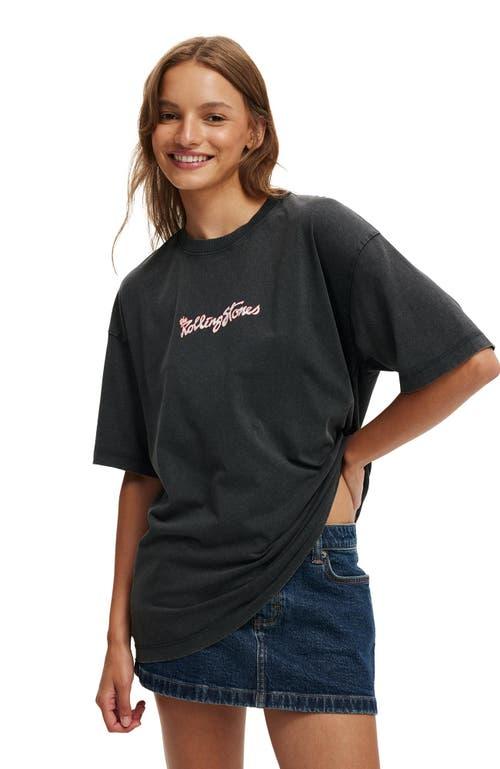 Cotton On Women's The Lcn Music Boxy Graphic Tee in Rolling Stones Cherries at Nordstrom, Size Large Product Image