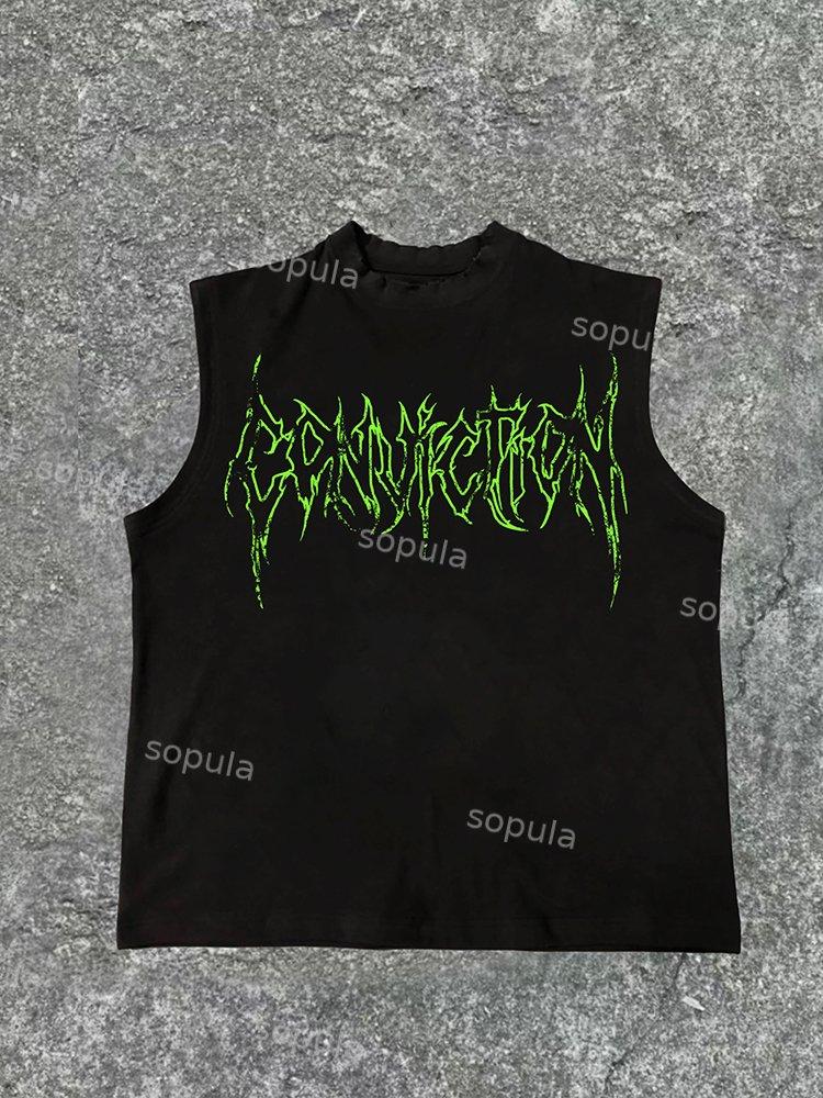 Sopula Men's Casual Conviction3 Graphics Cotton Tank Top Product Image