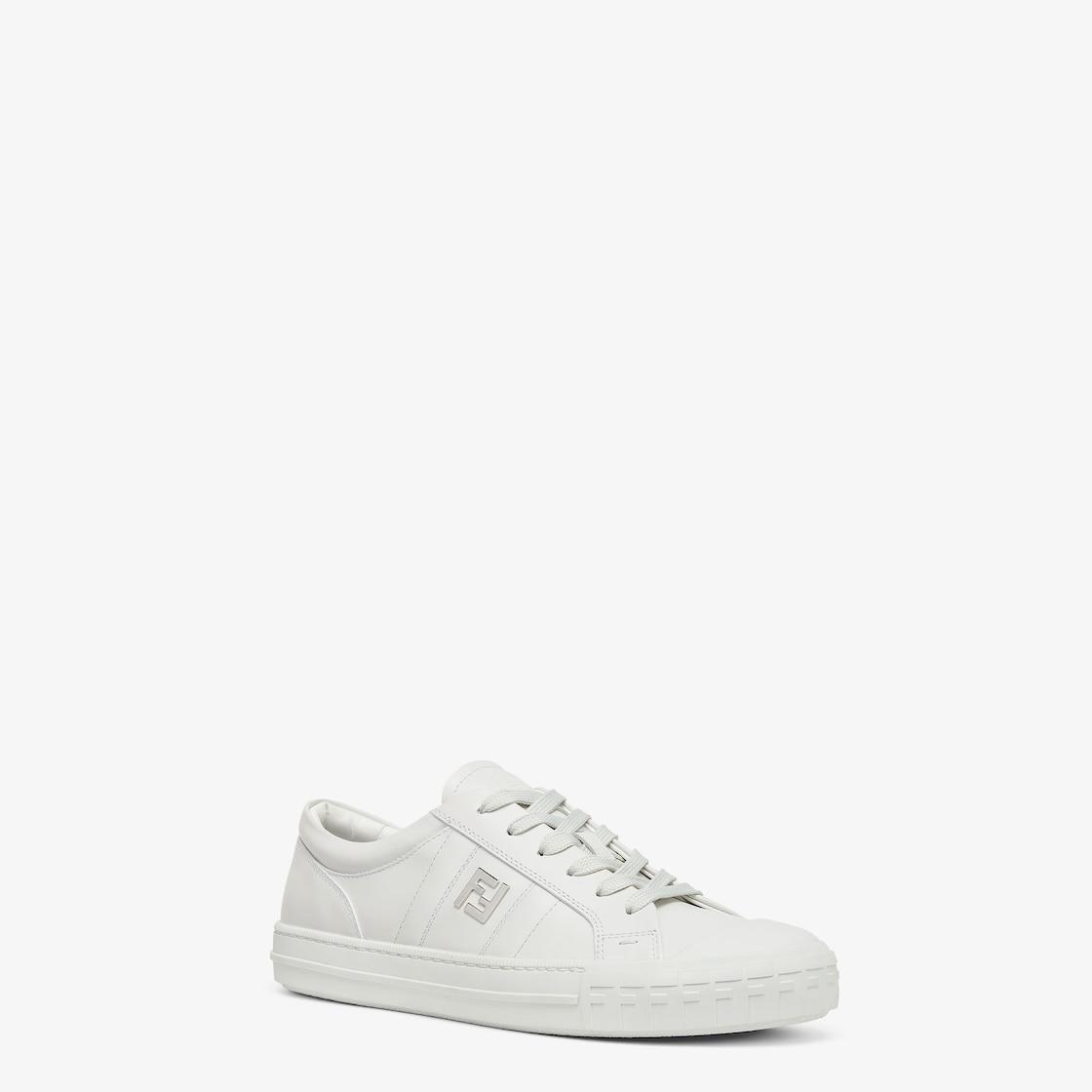 Domino sneakersWhite leather low-tops Product Image