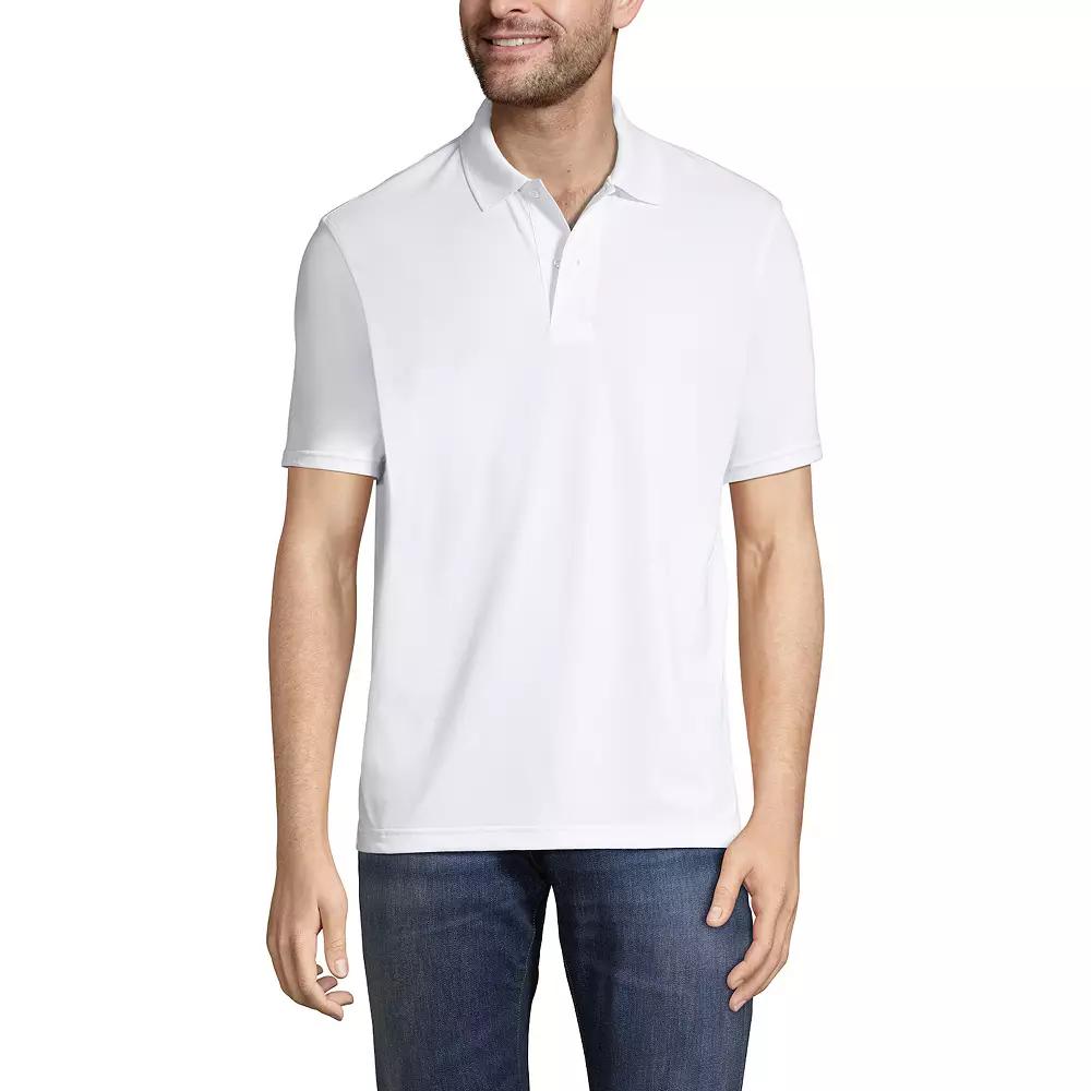 Men's Lands' End Short Sleeve Quick-Dry Stain-Release Polo Shirt,  Product Image