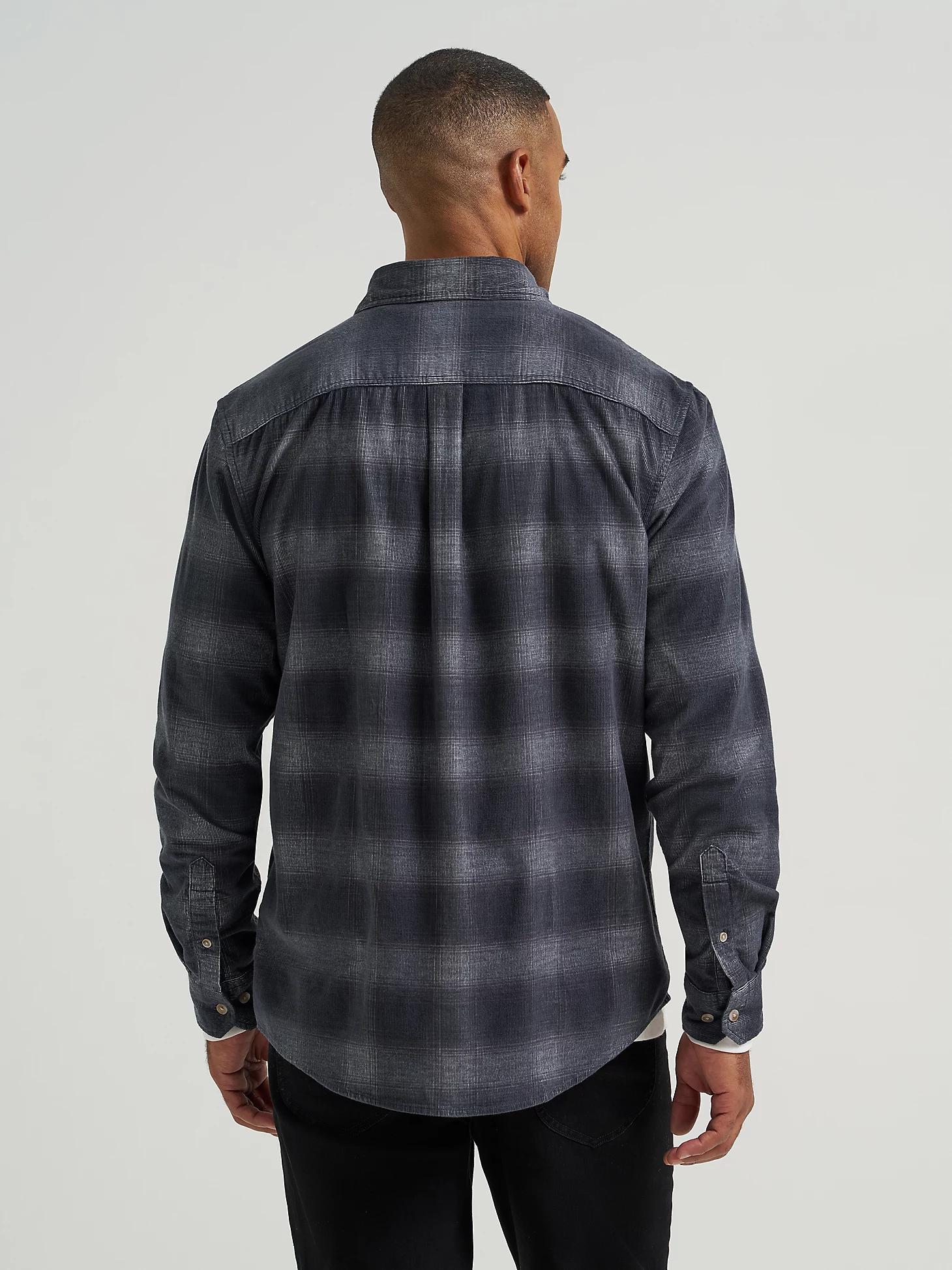 Men's Frosted Corduroy Plaid Button Down Shirt | Men's Tops & Tees | Lee® Product Image
