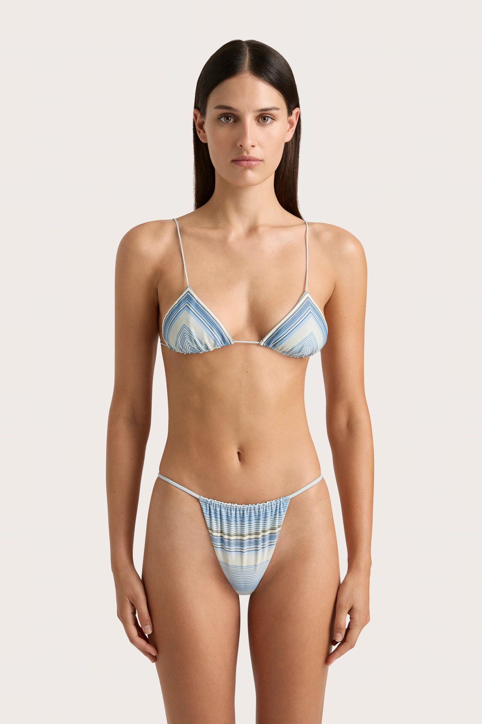 Jean Swim Top Futura Stripe Sky Blue - Final Sale Product Image